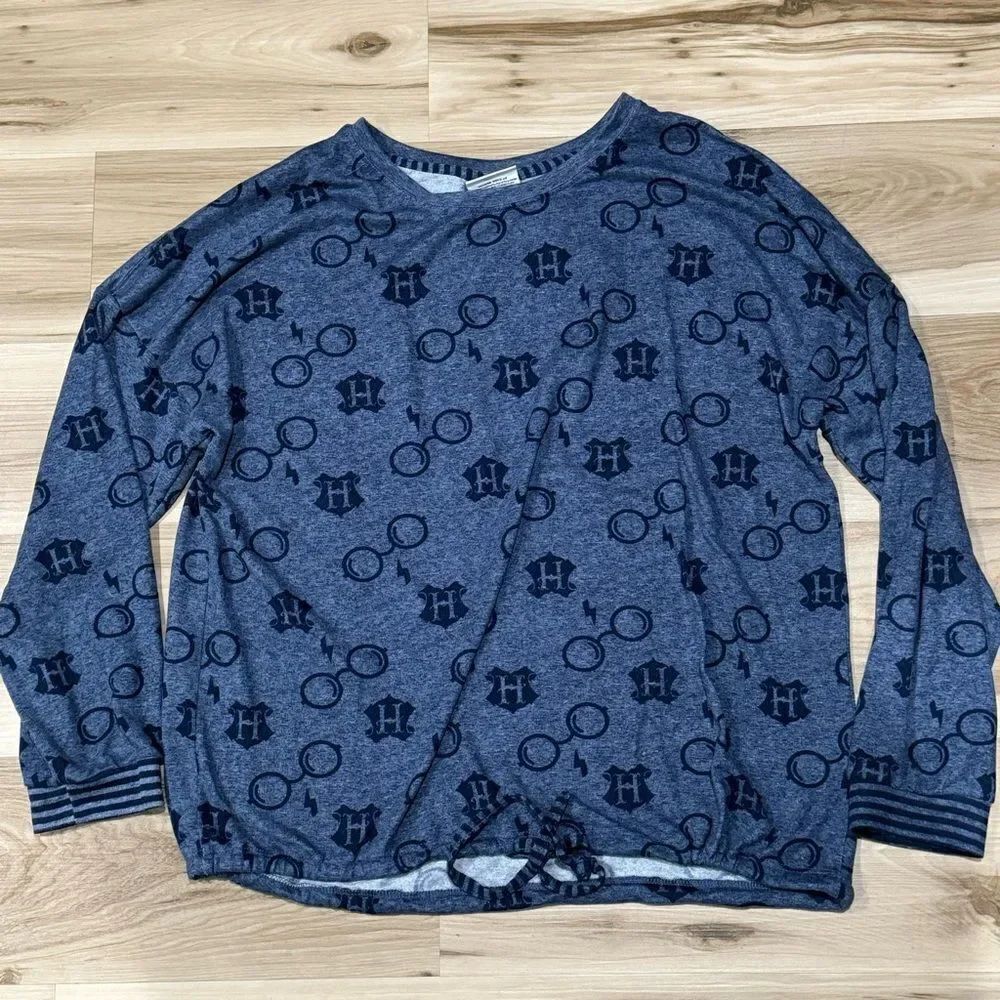 Harry Potter Blue Soft Pullover Lightweight Sweatshirt Top Women’s XL